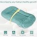 Loevin Baby Lounger, Infant Lounger for Newborns 0-24 Months, Breathable Cotton Baby Nest for Tummy Time, Diaper Changes & More, Soft Portable Newborn Essentials for Floor & Bassinet(Green)