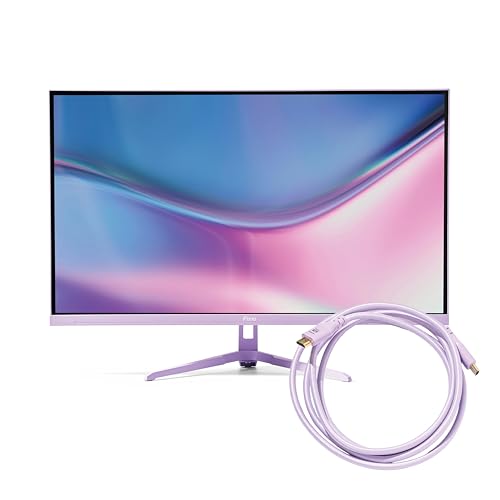 Image of Pixio PX278 Wave Purple 27 inch 180Hz 1440p Fast IPS Panel 1ms GTG AMD FreeSync Gaming Monitor with Purple HDMI 2.1 Cable Certified Ultra High Speed 6FT 8K 60Hz 4K 120Hz Nylon Braided