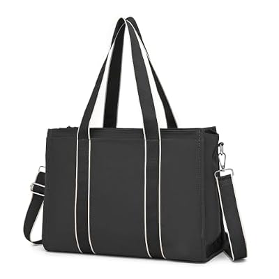 Miss Lulu Borsa a Mano Donna, Borse Tote in Nylon Leggera, Tracolla Spalla Lavoro con Cerniera, Laptop 15,6 Pollici per Insegnanti, Università, Ufficio, Viaggi
