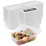 Aspect Food Containers, 50 x 500ml Plastic Food Containers With Lids, Heavy Duty, Airtight, BPA Free, Reusable, Microwave & Freezer Safe,Takeaway Meal Prep Containers For Hot & Cold Food