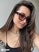 SUNBSR Thick Frame Sunglasses for Women Men Retro Square Black Sun Glasses Fashion Chunky Rectangle Shades (Brown/Brown Gradient)