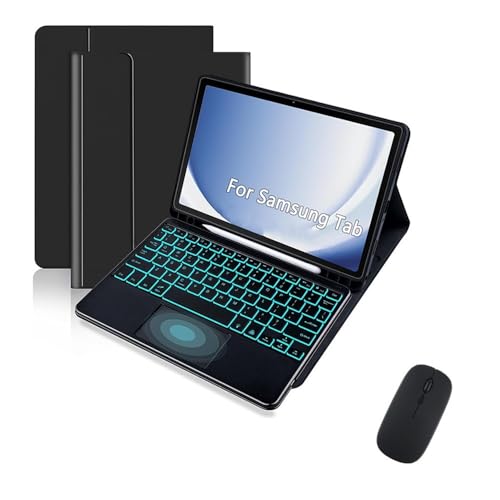Clavier rétroéclairé pour Galaxy Tab S8 11 : travaillez partout avec cet étui en cuir noir