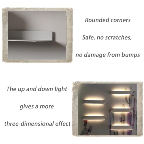 Étagère murale LED blanche en métal solution gain de place salon moderne 120 cm