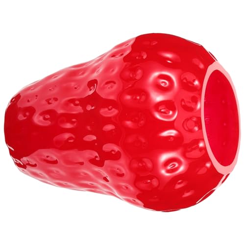 Vase en verre rouge fraise moderne pour table basse décorative