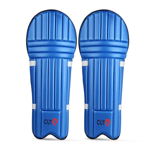 Image of Cutx Cricket Batting Legguard for Kids,Moulded Pad Blue 19 inch for 7 to 9 Years