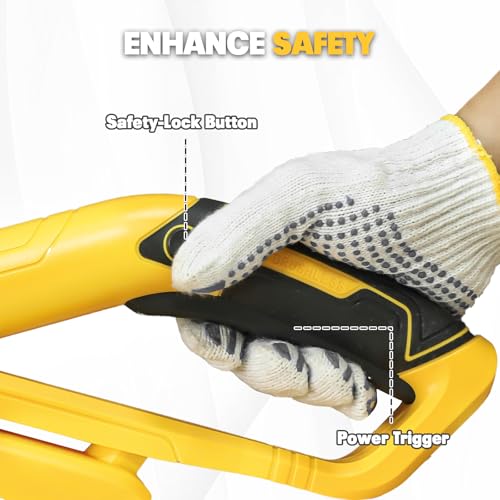 Electric Floor Scrubber Compatible with DeWalt 20v Battery(Tool Only) Cordless Spin Cleaning Machine, Brushless Heavy-duty Power Cleaner, 2 Brushes, Telescopic Long Handle, for Tile Grout Bathroom Tub