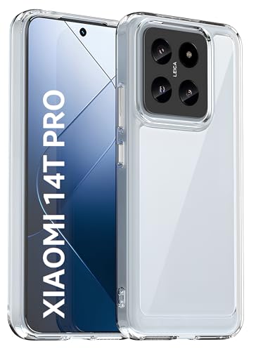 PRISMA ONLINE - Funda para Xiaomi 14T Pro 5G Reforzada Antigolpes, Silicona Transparente con Esquinas, Carcasa Rigida Dura A Prueba de Golpes, Anti-Shock Case 6.67" 2024