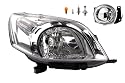 Johns, Scheinwerfer Halogen Frontscheinwerfer passend für Citroen Nemo 02/08- H4 rechts + Nebelscheinwerfer + Leuchtmittel