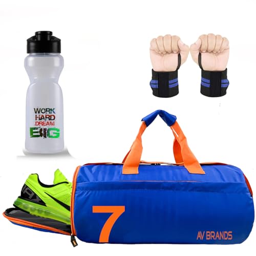 AV Brands Fitness Combo, Gym Bag, Sports Shaker, Skipping Rope | Complete Fitness Set