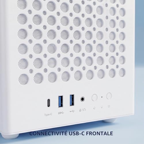 Boîtier ATX Mars Gaming MC T800 4 Ventilateurs FDB Mesh Verre Trempé USB C - vue 5