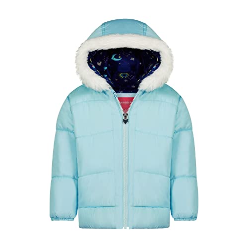 Image of LONDON FOG Baby Girls' Toddler Water Resistant Two-piece Winter Snowsuit - Includes Snowsuit + Hooded Fleece Lined Jacket