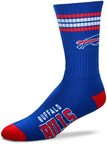 FBF - NFL 4 Stripe Deuce Socks Buffalo Bills Mens Large 10-13