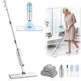 GALASALA Trapeador Microfibra, Trapeador 360° Giratoria, Mop Trapeador Húmeda y Seca, con 5 Mopas, 1 Raspador y 1 Par de...