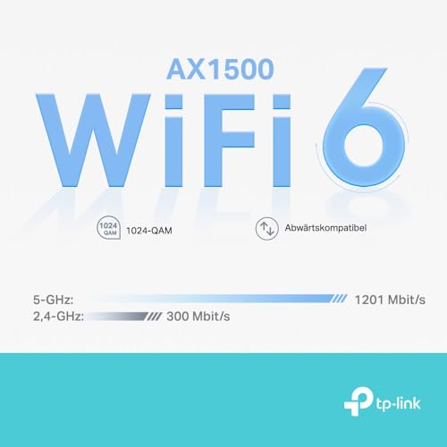 TP-Link Deco X1500 Mesh WLAN Set (2 Pack), Wi-Fi 6 AX1500 Dual Band Router & Repeater, 2X Gigabit Ports für Jede Einheit, empfohlen für Häuser mit 3-4 Schlafzimmern, Umfassender Jugendschutz, WPA3