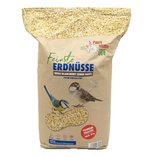 Paul´s Mühle Erdnüsse Weiss, Erdnusskerne blanchiert ohne Haut, 10 kg Neue Ernte 2025