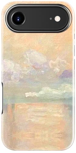 Coque antichoc iPhone 17 Air double couche protégeant des chutes avec motif nuages esthétique