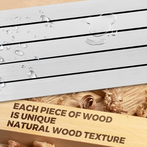 ABSWHLM 3-Pack Floating Wall Shelves, 24-Inch Rustic White Wooden Shelves for Storage and Décor, Easy Installation for Living Room, Bedroom, and Kitchen by ABSWHLM - Used condition - Image 6