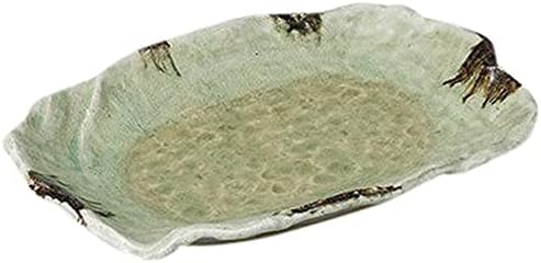 Set of 10, Transforming Plates, Sand Vidro No. 10 Transforming Plate, 12.6 x 8.7 x 2.2 inches (32 x 22 x 5.5 cm), Earth, Restaurant, Ryokan, Japanese Tableware, Restaurant, Commercial Use, Tableware