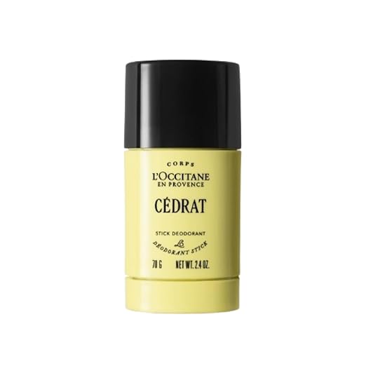 L'Occitane Men's Energizing Cedrat Solid Stick Deodorant : Prevent Odor | Woodsy Aroma | Soothing | Best in Grooming | Made in France