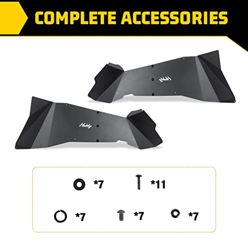 Autofree Rear Inner Fender Liners Compatible For 2007-2018 Jeep Wrangler Jk Jku Unlimited, Offroad Powder Coated Steel Splash Guard 2Pcs With Mounting Accessories #TOP6
