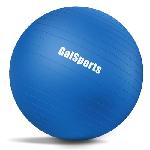 Image of GalSports Stability Ball for Core Training & Physical Therapy - Anti-Burst, Slip-Resistant Yoga Ball for Home Gym, Pilates, Balance & Posture Improvemen