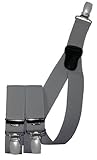 Harrys-Collection Kinderhosenträger mit 3 Clips, Farben:hellgrau