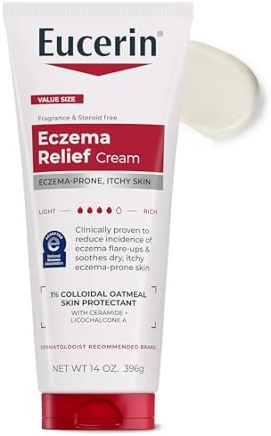 Eucerin Eczema Relief Body Cream, Colloidal Oatmeal Enriched, Steroid Free Eczema Cream, 14 OZ Tube