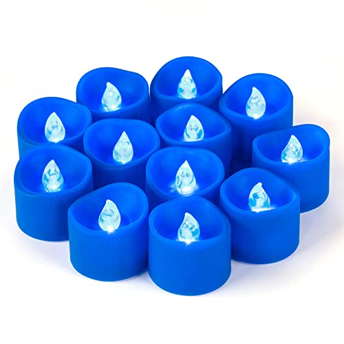 Velas de té LED azules decorativas para centros de mesa de Halloween