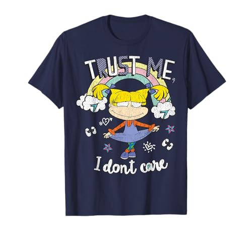 Rugrats Angelica Trust Me Don't Care Rainbow Graphic T-Shirt T-Shirt