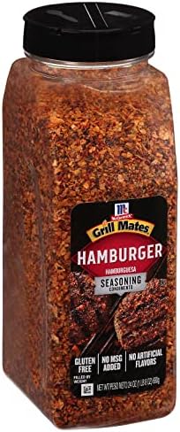 McCormick Grill Mates Hamburger Seasoning, 24 oz - One 24 Ounce Container of Hamburger Seasoning Mix with Bold Blend of Ground Peppers, Onion and Savory Garlic