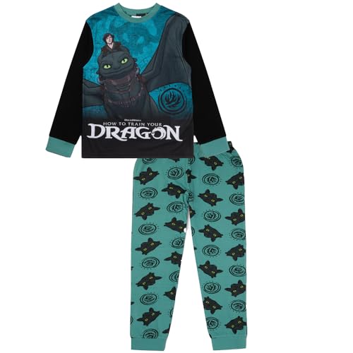 How To Train Your Dragon Boys Pyjamas | Nightwear Pjs Set with Toothless & Hiccup | Kids Sleepwear Ages 56 to 1213 Years (UK Age 12 Years 13 Years Regular Blue)