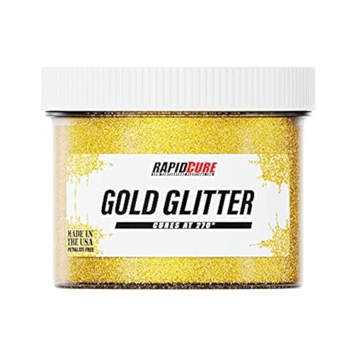 Screen Print Direct ETEX-RCGGO8OZ Rapid Cure® Screen Printing Ink Gold Glitter (8 Oz.) - Plastisol Ink cover