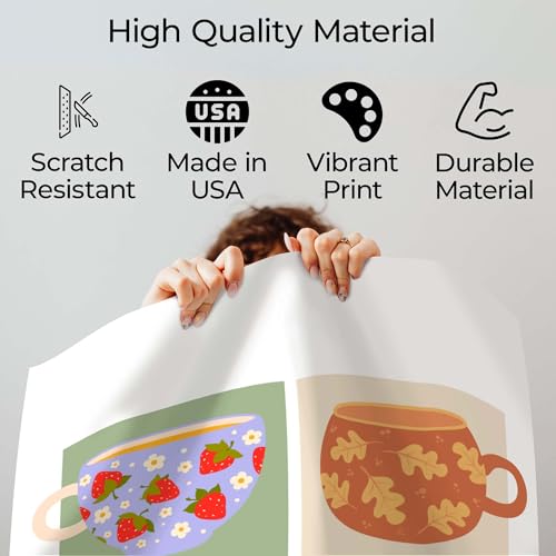 ALPINE INK CO. Coffee Illustration Glossy Poster - Coffee Cup Wall Art with Floral and Patterned Mug Designs - Artwork for Kitchen, Coffee Bar or Breakfast Nook Decor - 8x10 Unframed Glossy Print by ALPINE INK CO. - Image 3