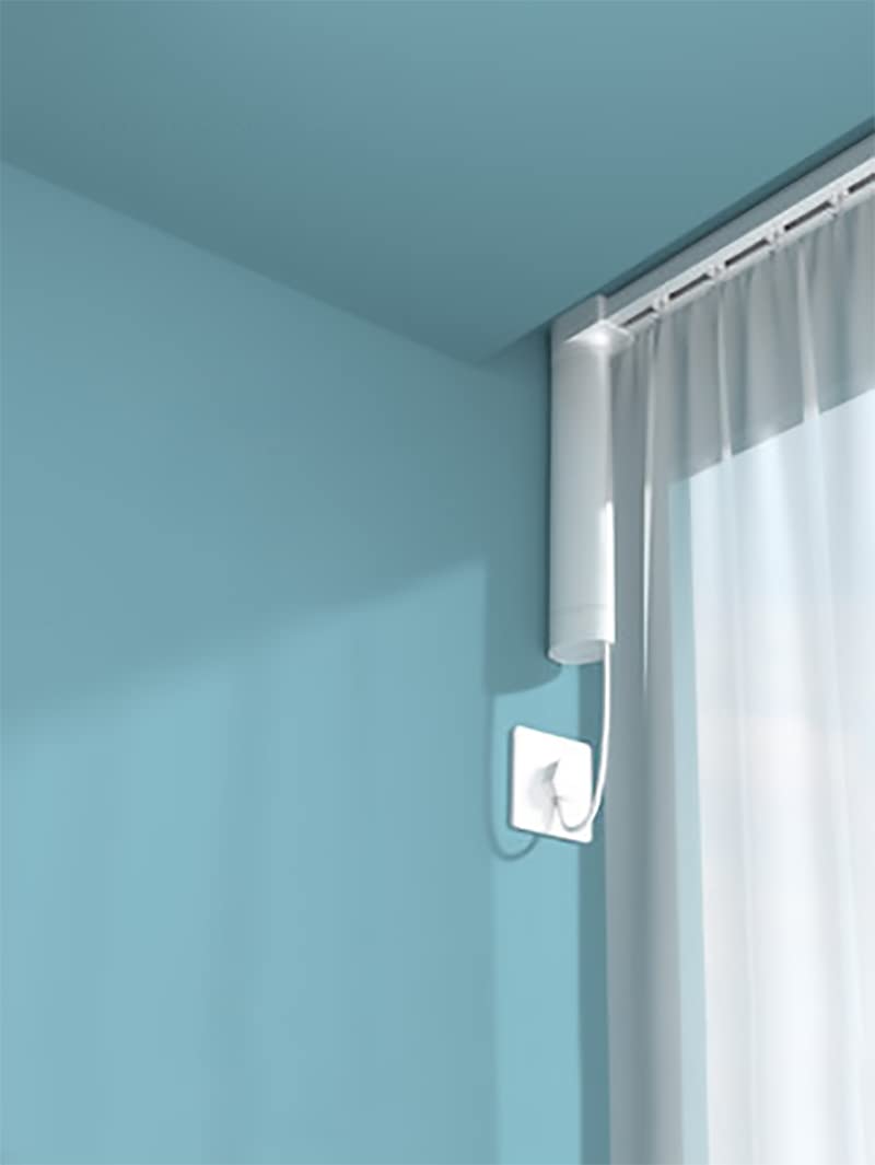 Smart - Binario elettrico per tenda con controllo vocale per Google Home, motore automatico di apertura e chiusura, lunghezza 4 m