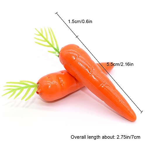 30 Pcs Artificial Mini Carrots, Lifelike Fake Carrot For Decoration Easter, Artificial Vegetable Simulation Mini Carrots Diy Crafts Decoration #TOP1