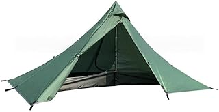 Für 12 Personen Kapazität Ultraleichtes Halbmaschenzelt Trekking Poleless Camping Pyramidenzelt