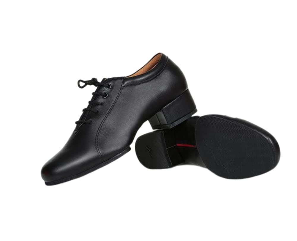 Zapatos de Baile de Salón para Hombre de Cuero con Tacón de Encaje 3cm 4,5cm Salsa Latina