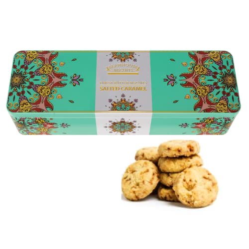 Farmhouse Biscuits "Kensington" Caja de metal con galletas de caramelo inglés -...