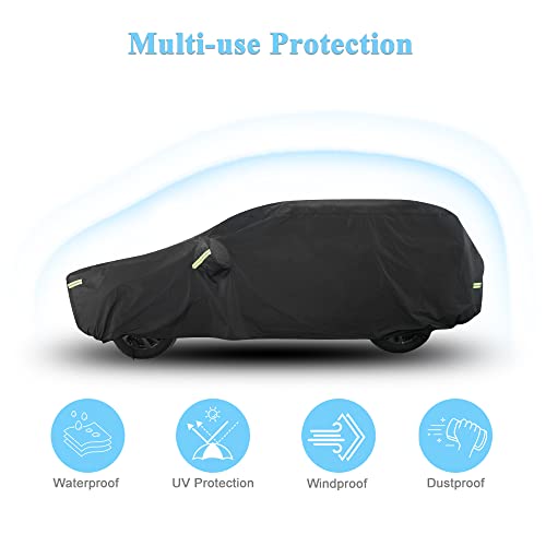 Image of SUV Car Cover for Honda CRV, Waterproof with Door Zipper | Custom Fit，All Weather Protection，Rain & Snow Proof，Windproof，Reflective Strips，Indoor&Outdoor Full Exterior