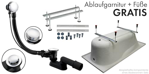 Acryl-Badewanne Besco Badland in Weiß mit Komplettset