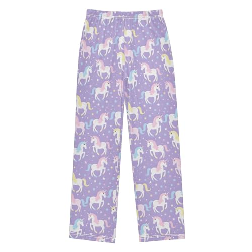 Unicorn 9 Pajamas Bottoms with Pockets Comfy Pjs Sleepwear Elastic Waistband Pajamas Pants Lounge Pants for 6-14 Years