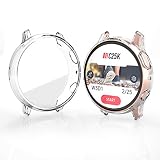 RuenTech etui ochronne kompatybilne z Samsung Galaxy Watch Active 2, 44 mm, 40 mm, etui ochronne Shell Anti-Scrach (40 mm, Black+Silver+Clear+Rosegold+Gray+Rosepink)