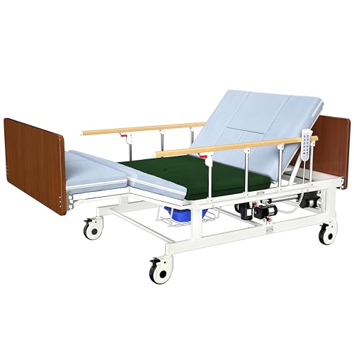 HomeCare Hospital Beds Set, Fully Electric Hospital Bed for Home Use with Premium Mattress and Rails