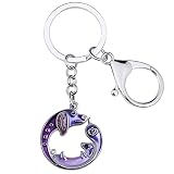 Enamel Alloy Mothers Day Dachshund Keychain Pet Dog Charms Novelty Gifts for Women Girls Bag Wallet