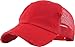 KBETHOS Vintage Washed Distressed Cotton Dad Hat Baseball Cap Adjustable Polo Trucker Unisex Style Headwear (Vintage Mesh) Red Adjustable