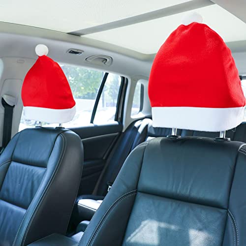 Kerstman Hoed Auto Stoelhoezen - Kerst Decoratie Accessoires - Afbeelding 4