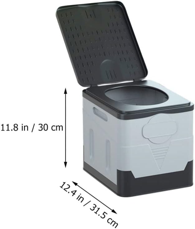 BESPORTBLE Outdoor Portable Toilet Foldable Car Emergency Toilet for Camping and Travel Lightweight and Design for Emergency Use and Grey