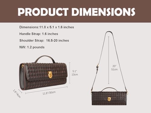 Image of Woven Clutch Purses for Women, Leather Evening Clutch, Handmade Woven Shoulder Bag Crossbody Bag