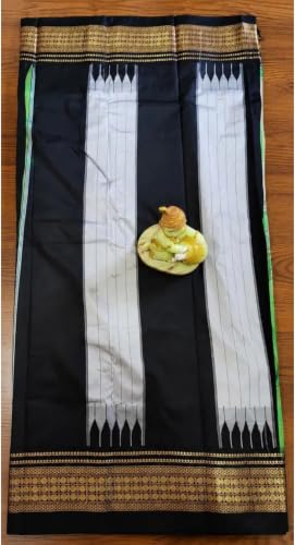 Generic parrot green ilkal silk saree – image 3