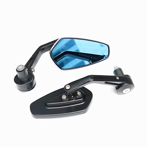 Wtzmoto Motorcycle Mirrors For Handlebars - 7/8” Bar End Mirrors Double Take Side View Mirror Adjustable Compatible With Scooter, Moped, Supermoto, Dirt Bike, Quad Bike, Cafe Racer, Snowmobile #TOP20